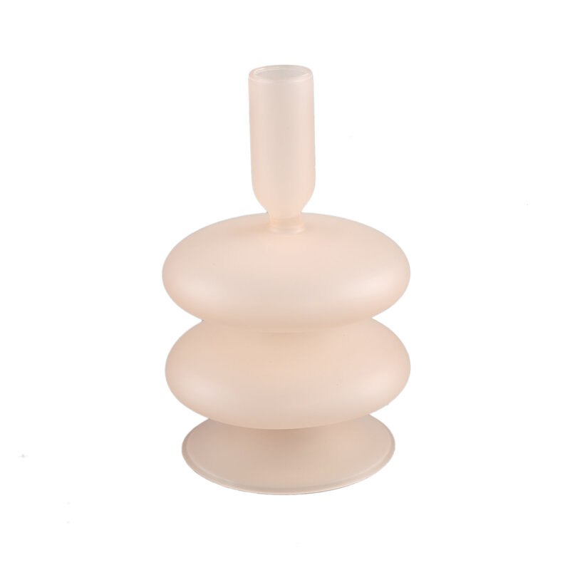 PTMD PTMD | Berres Beige glass candleholder shaped layers M