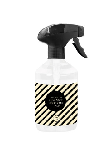 Zusss Zusss | Textielspray tropische bloemen lichtgeel/zwart