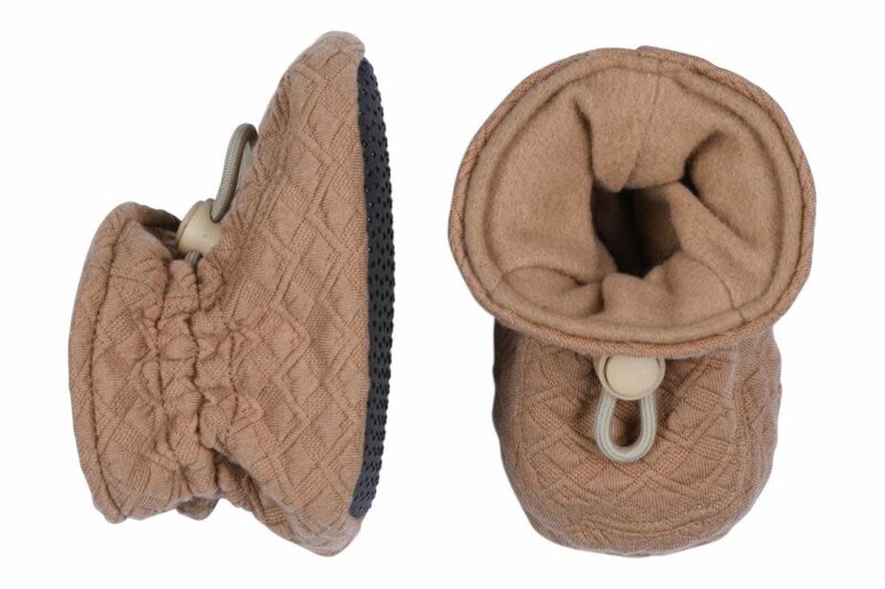 Melton Melton | Cotton jaquard slippers cafe au lait