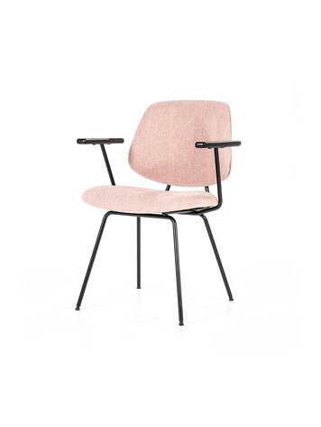 Eleonora Eleonora | Stoel Lynn met armleuning roze fletcher