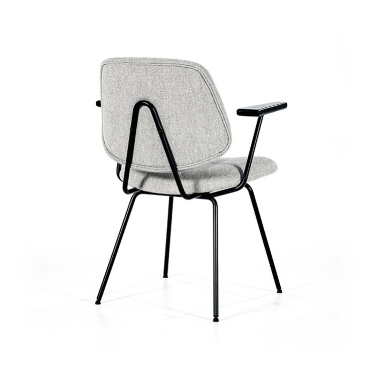 Eleonora Eleonora | Stoel Lynn met armleuning grijs fletcher