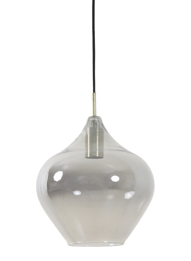 Light&Living | Hanglamp Rakel antiek brons/smoke d27x29.5cm