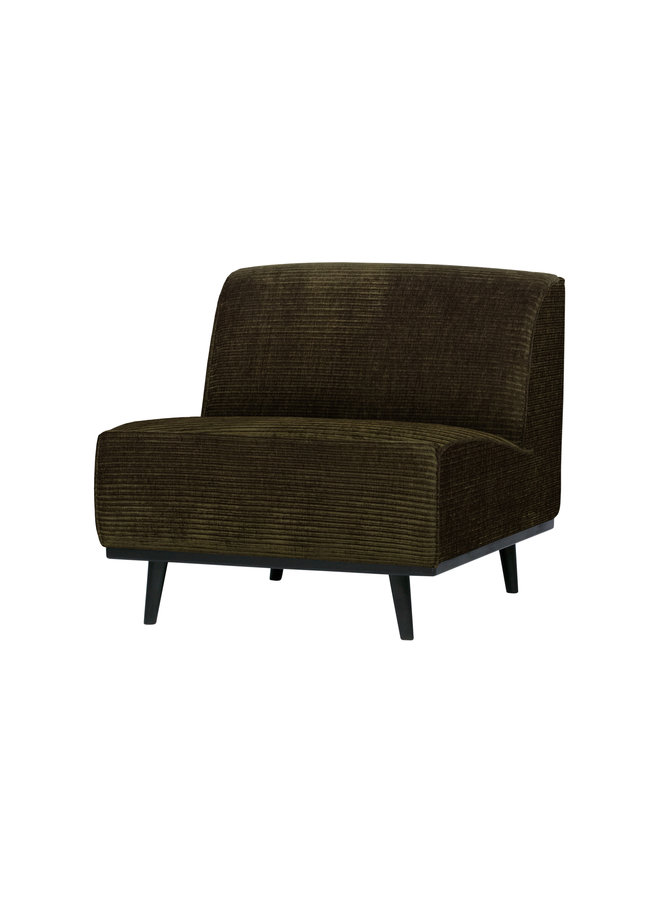 Be Pure Home | Statement serie Fauteuil brede platte rib warm groen
