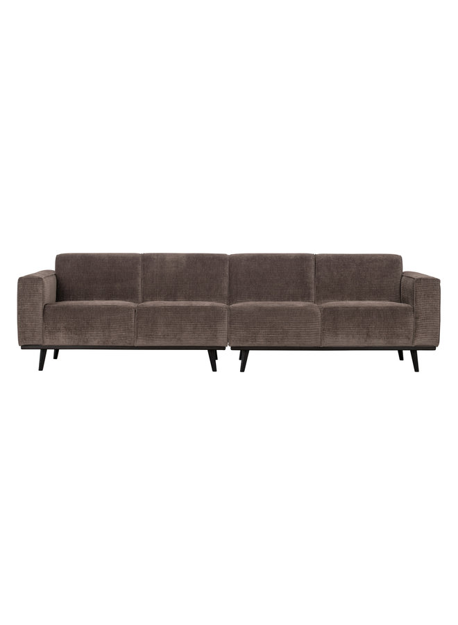 Be Pure Home | Statement serie 4 zits 280cm | Brede platte rib taupe