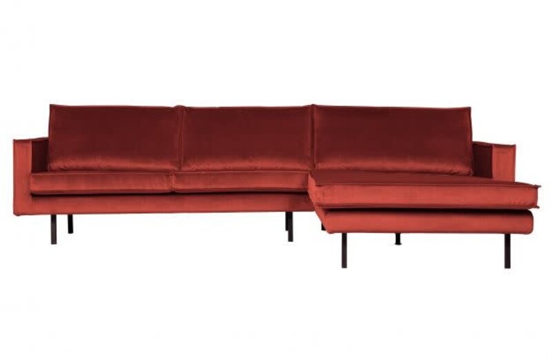 Be Pure Home Be Pure Home | Bank Rodeo chaise longue rechts | Velvet chestnut