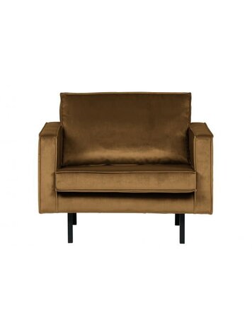 WOOOD Woood | Fauteuil Rodeo  | Velvet Honing geel