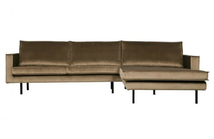 WOOOD Woood | Bank Rodeo chaise longue rechts  | Velvet taupe