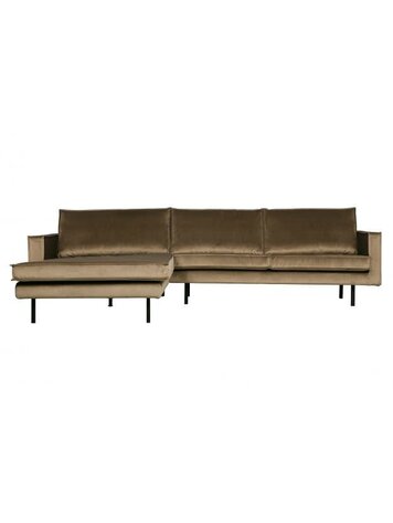 WOOOD Woood | Bank Rodeo chaise longue links | Velvet taupe