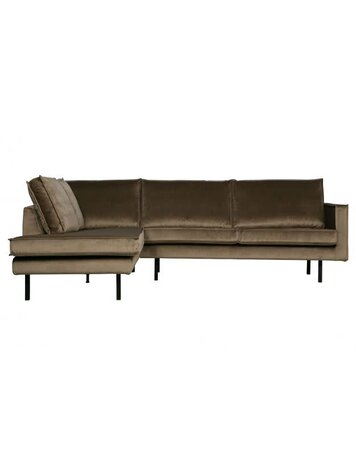 WOOOD Woood | Hoekbank Rodeo links | Velvet taupe