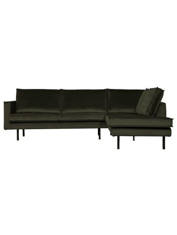 WOOOD Woood | Hoekbank Rodeo rechts | Velvet dark green hunter