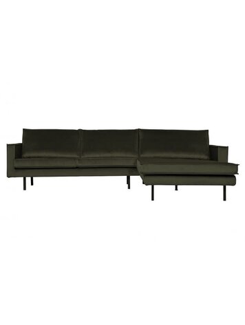 WOOOD Woood | Bank Rodeo chaise longue rechts | Velvet dark green hunter
