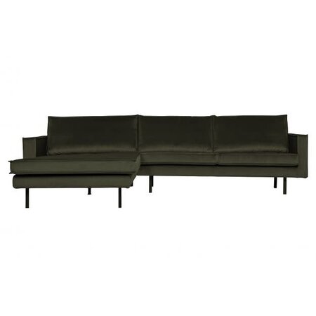 Be Pure Home Be Pure Home | Bank Rodeo chaise longue links | Velvet dark green hunter