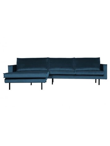 WOOOD Woood | Bank Rodeo chaise longue links | Velvet blue
