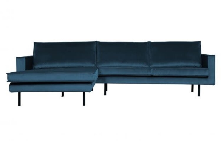 WOOOD Woood | Bank Rodeo chaise longue links | Velvet blue