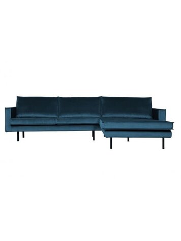 WOOOD Woood | Bank Rodeo chaise longue rechts | Velvet blue
