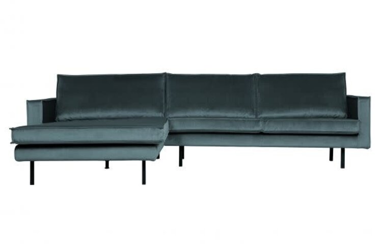 WOOOD Woood | Bank Rodeo chaise longue links | Velvet teal