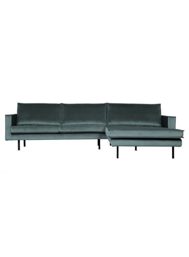 Be Pure Home | Bank Rodeo chaise longue rechts | Velvet teal