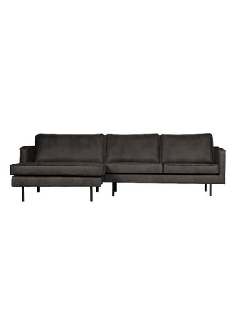 WOOOD Woood | Bank Rodeo chaise longue links | Ecoleer zwart