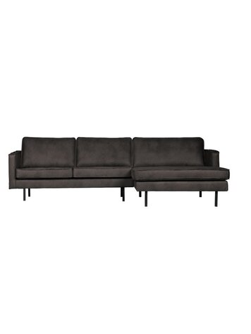 WOOOD Woood | Bank Rodeo chaise longue rechts | Ecoleer zwart