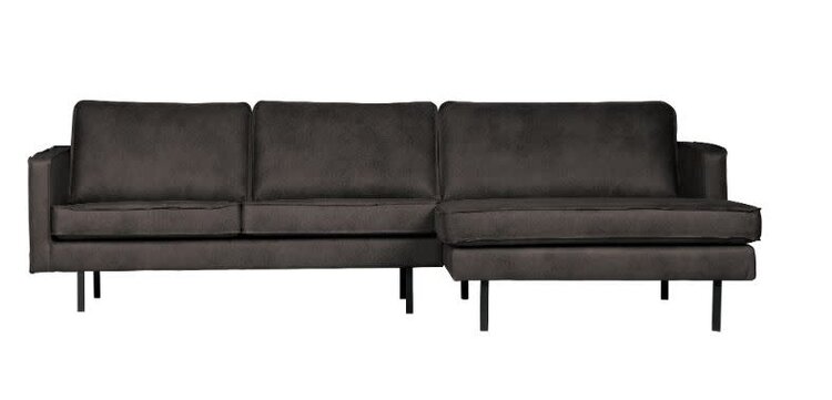 WOOOD Woood | Bank Rodeo chaise longue rechts | Ecoleer zwart