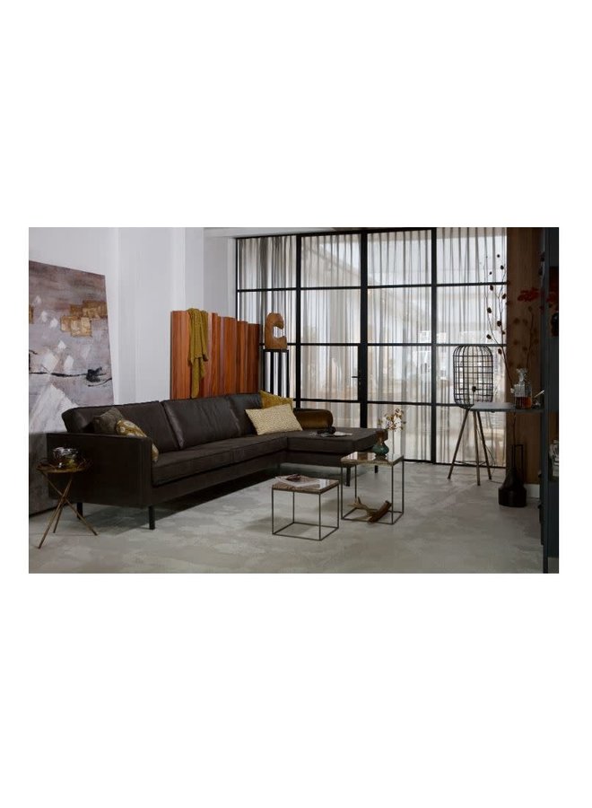 verschijnen schraper papier Be Pure Home Be Pure Home | Bank Rodeo chaise longue rechts | Ecoleer zwart  - Stijl28