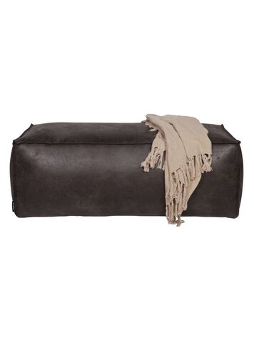 WOOOD Woood | Poef Rodeo | Ecoleer zwart