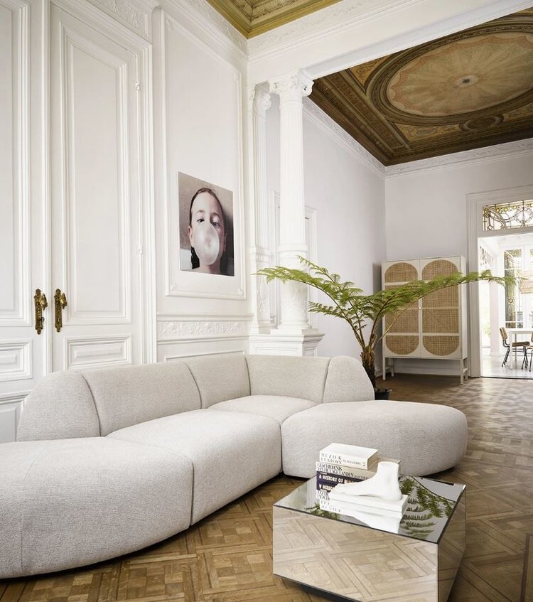 HK Living HK Living | Bank Jax element rechts hoek | Sneak light grey