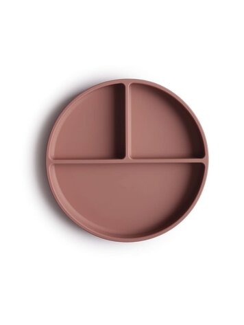 Mushie Mushie  | siliconen bord oud roze