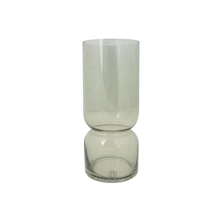 Zusss Zusss | Glazen vaas met bubbeltjes S olijfgroen