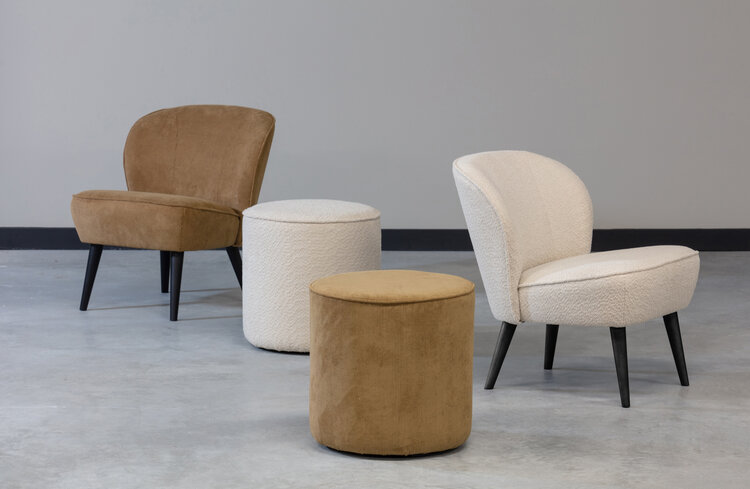 WOOOD. Woood | Fauteuil Sara bouclé creme