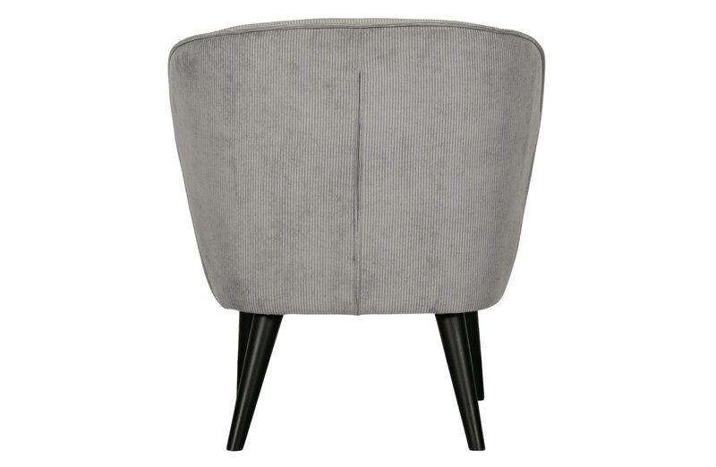 Woood Woood | Fauteuil Sara rib vergrijsd groen