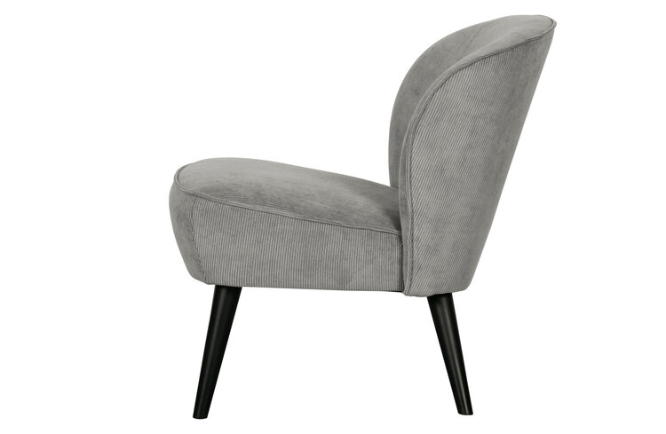WOOOD. Woood | Fauteuil Sara rib vergrijsd groen