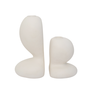 Urban Nature Culture Urban Nature Culture | Candle holder chou set of 2 white