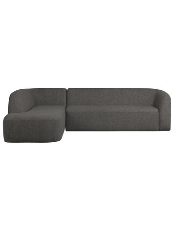 WOOOD Woood | Sloping hoekbank links grijs/zwart