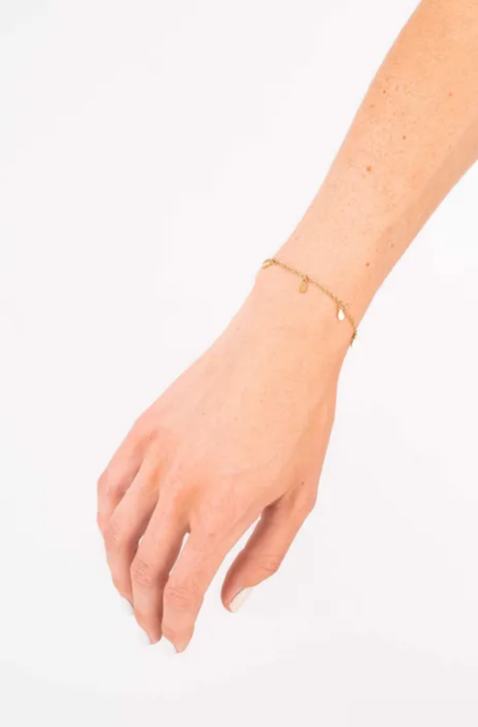 Zusss Zusss | Armband met druppeltjes goud