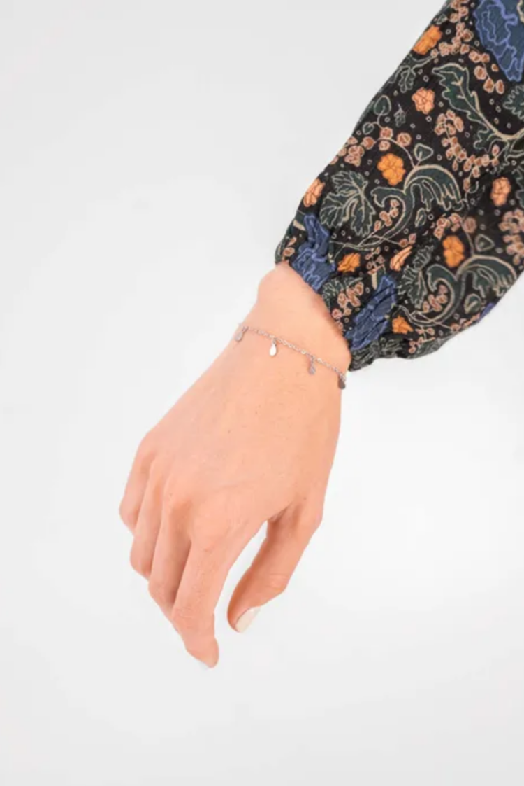 Zusss Zusss | Armband met druppeltjes zilver