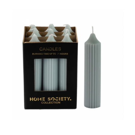 Home society Home Society | Dinner Candle Stripe Blauw