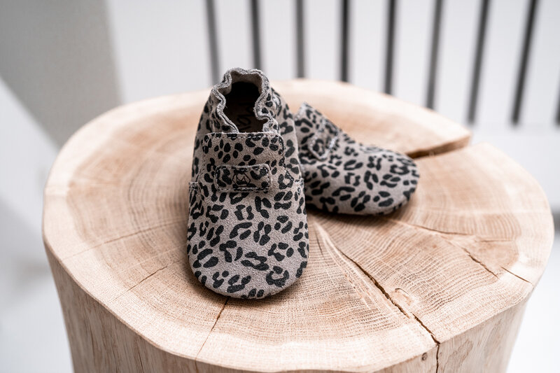 Mavies Mavies | Eerste schoentjes leopard grijs
