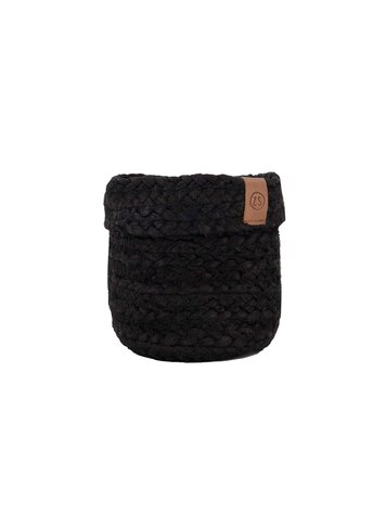 Zusss Zusss | Jute opbergmand 12x12cm zwart