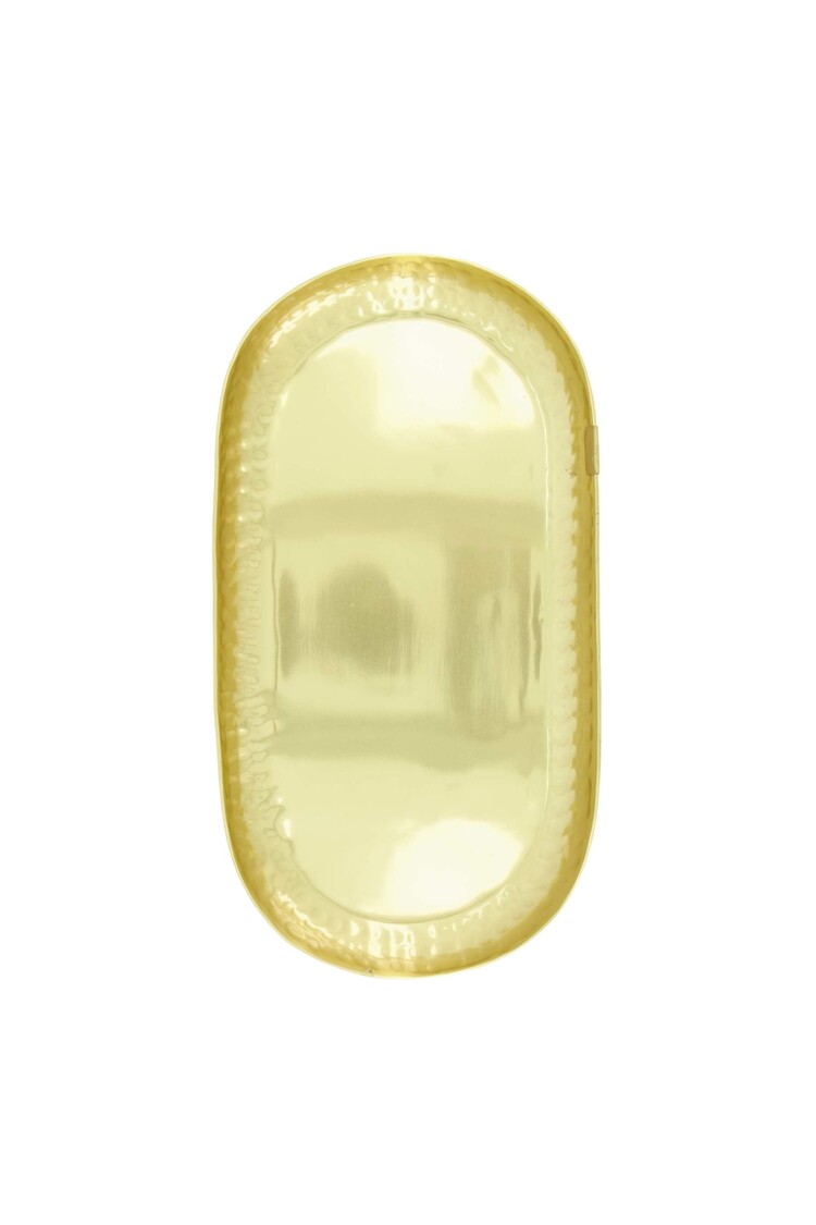 Zusss Zusss | Ovalen stylingbord metaal 30x15cm goud