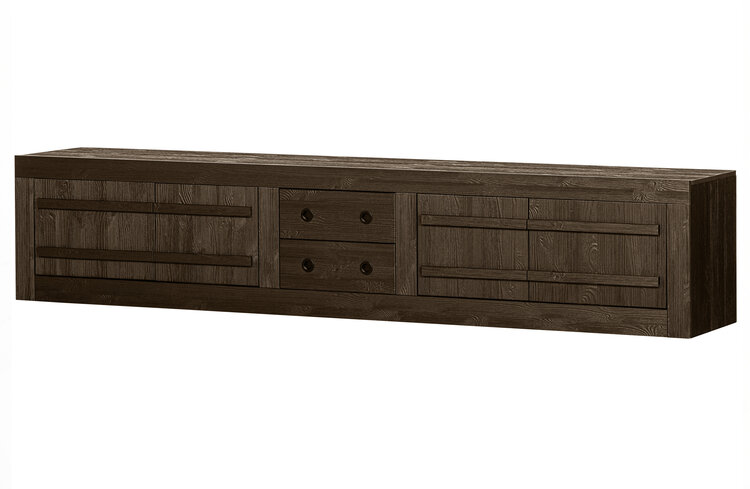 WOOOD Woood | Tv-meubel hiku diep geborsteld grenen amber