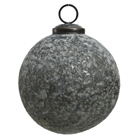 PTMD PTMD | Xmas Froze grey glass ball snow round M