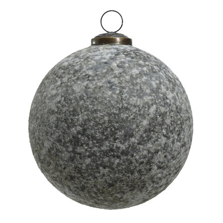 PTMD PTMD | Xmas Froze grey glass ball snow round L