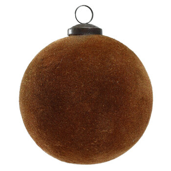 PTMD PTMD | Xmas Robbert brown velvet glass ball M