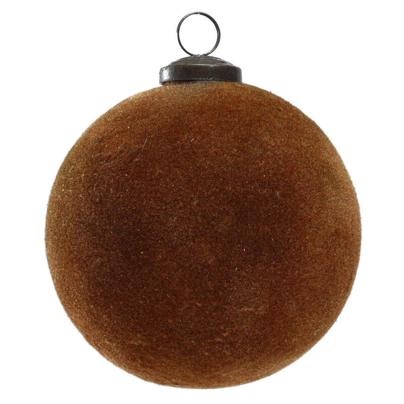 PTMD PTMD | Xmas Robbert brown velvet glass ball M