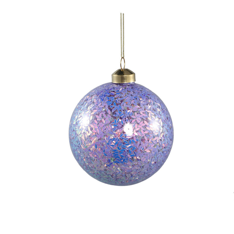 PTMD PTMD | Xmas Engel Purple glass ball with sprinkles