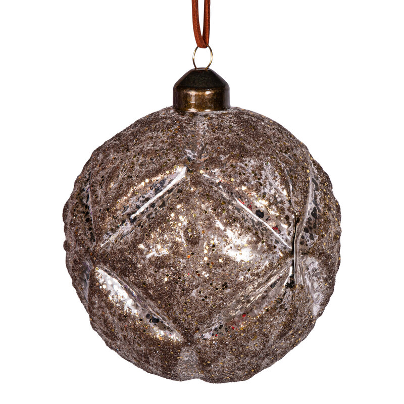 PTMD PTMD | Xmas Hanz Clear glass ball antique frosted finish