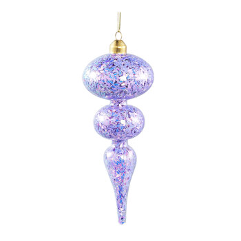 PTMD PTMD | Xmas Engel Purple glass icicle with sprinkles L