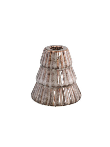 PTMD PTMD | Xmas Wenter brown ceramic tree candleholder light