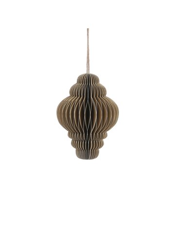 Stijl28 | Kerstbal pegel papier goud 14x9cm
